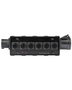 Boîtier de distribution électrique, 6 canaux, 16 A, powerCON TRUE1 TOP, entrée CEE IP44