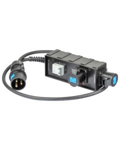 Boîtier de distribution électrique, entrée CEE 32 A, 2 sorties CEE 16 A, IP44, 230 V