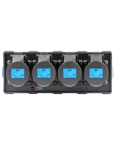 Boîtier de distribution électrique 4 canaux, 4 sorties 16 A IP44, powerCON 20 A, charge maximale 16 A