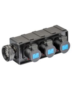Coffret de distribution électrique, 3 canaux, 3 x 16 A, 19P SYNTAX, IP44