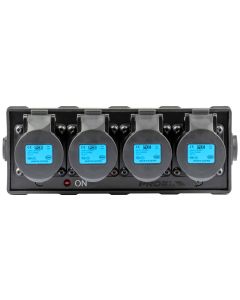 Boîtier de distribution électrique, 4 canaux, 4 sorties 16 A, 230 V, powerCON TRUE1, IP44