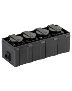 Boîtier de distribution électrique, 4 canaux, powerCON TRUE1 16 A, 4 prises Schuko IP54, 230 V