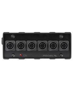 Boîtier de distribution électrique, 4 canaux, 6 prises powerCON TRUE1, charge maximale 16 A