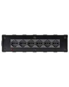 Boîtier de distribution électrique, 6 sorties Schuko 230 V, powerCON TRUE1 16 A, IP44