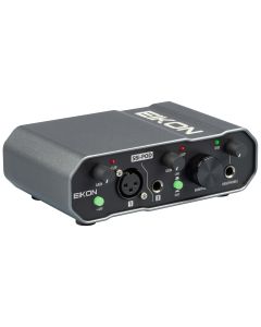 Interface audio USB, 2 entrées/2 sorties, 192 kHz, monitoring direct, alimentation USB
