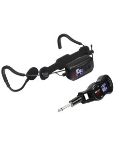 Système microphone serre-tête sans fil UHF, portée jusqu'à 20 m, batteries lithium 3,7 V