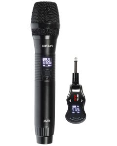 Système de microphone sans fil UHF à main, portée 15 à 30 m, émetteur 10 mW