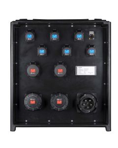 Coffret électrique portable IP55, charge maximale 125 A, entrées/sorties CEE, multimètre numérique