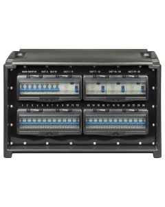 Coffret électrique portable, IP55, entrée CEE 63 A, 4 sorties SOCAPEX 19P, 2 prises CEE 16 A