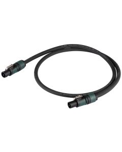 Câble pour enceintes passives, 2 x 4 mm2, SPEAKON 4P femelle, 20 m, noir