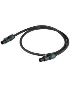 Câble pour enceintes passives, 4 x 2,5 mm2, SPEAKON 4P, 0,30 m, noir