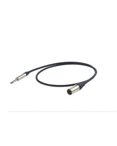 Câble asymétrique, jack mono 6,3 mm vers XLR mâle 3 broches, 5 m, connecteurs Neutrik