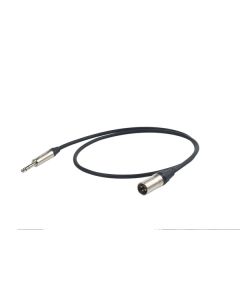 Câble symétrique, jack stéréo Ø 6,3 mm vers XLR mâle, 2 m, noir