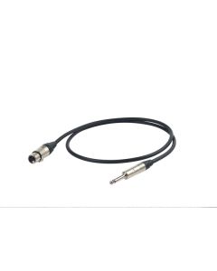 Câble asymétrique jack mono 6,3 mm vers XLR femelle, 5 m, connecteurs Neutrik