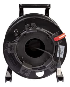 Câble microphone sur enrouleur, 100 m, 2 x 0,34 mm2, connecteurs NEUTRIK