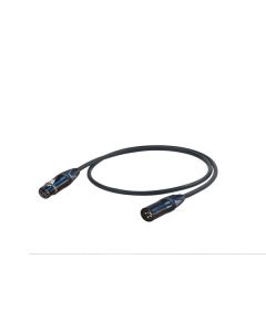 Câble microphone symétrique, XLR 3P Neutrik, 2 x 0,50 mm2, 6 m, noir