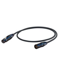 Câble microphone symétrique, XLR 3 broches Neutrik, 5 m, noir