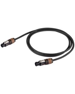 Câble pour enceintes passives, 2 x 1,5 mm², SPEAKON 2P NEUTRIK, 5 m, noir