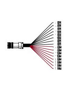 Câble multipaire audio assemblé, 8 XLR 3 broches mâles, 8 XLR 3 broches femelles, 2 m