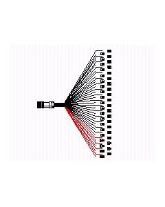 Câble multipaire audio, 32 XLR mâles, 8 XLR femelles, 2 m
