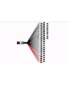 Câble multipaire audio assemblé, 40 XLR mâles 3 pôles, 8 XLR femelles 3 pôles, 2 m