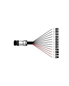 Câble multipaire audio assemblé, 8 XLR 3 pôles mâles, 4 XLR 3 pôles femelles, 1,5 m