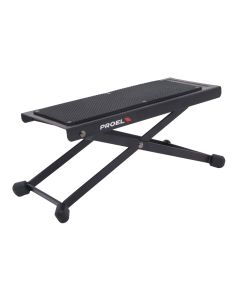 Repose-pied pliable pour guitariste, hauteur réglable sur 5 positions, surface en caoutchouc antidérapant, noir mat