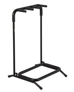 Support pliable pour 3 guitares, acier, charge maximale 25 kg, mousse souple, noir mat
