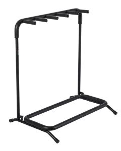 Support pliable en acier pour 5 guitares et basses, charge maximale 25 kg, finition noir mat