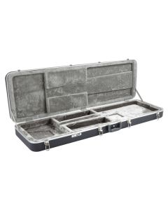 Étui rectangulaire pour basse électrique, polyéthylène FORCE, mousse intérieure, velours gris