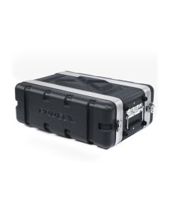 Flight case rack 19', 3U, profondeur interne utile de 208 mm, polyéthylène FORCE, 4 fermetures