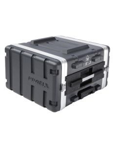 Valise rack 19', 6 U, profondeur utile 420 mm, 4 roulettes, poignée trolley escamotable