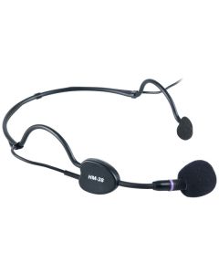 Microphone serre-tête à condensateur, cardioïde, 80 Hz - 14 kHz, mini-XLR 4 broches