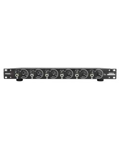 Amplificateur pour casques, 6 sorties stéréo, 4 entrées stéréo, rack 19"