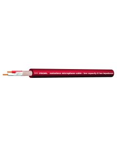 Câble microphone symétrique flexible, 2 x 0,22 mm², cuivre OFC, rouge, bobine carton 100 m