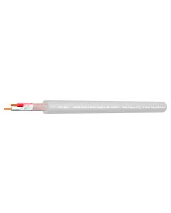 Câble microphone symétrique, 2 x 0,22 mm², cuivre OFC, blanc, bobine carton 100 m