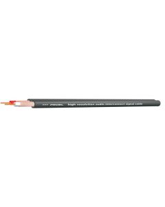 Câble audio blindé plat, 2 conducteurs 0,14 mm², PVC flexible, noir