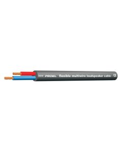 Câble pour enceintes passives, 2 x 1,5 mm_, cuivre nu AWG16, diamètre 7,00 mm, noir