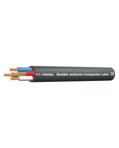 Câble haut-parleur, 4 conducteurs torsadés, 4 x 2,5 mm², cuivre O.F.C., diamètre 11 mm