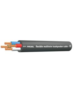 Câble haut-parleur 4 conducteurs torsadés, 4 x 4 mm², 12 AWG, PVC noir