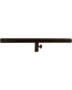 Barre horizontale en acier pour éclairage, 700 mm, charge maximale 30 kg, noir mat