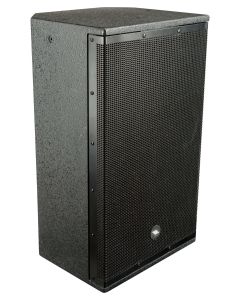 Enceinte active d'installation, 2 voies, 600 W crête, woofer 12", couverture 90° x 90°