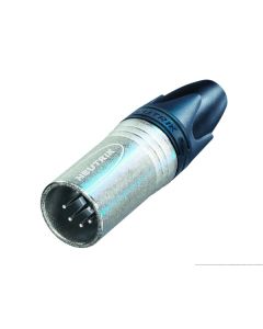 Connecteur de câble XLR mâle, 5 pôles, boîtier en nickel, contacts en argent