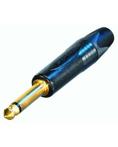 Fiche jack mono 6,3 mm, boîtier extra-fin 14,5 mm, serre-câble à pince