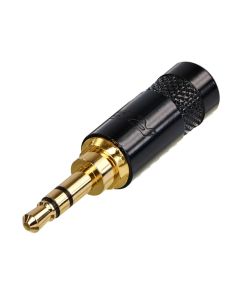 Fiche jack stéréo Ø 3,5 mm, contacts usinés avec précision, noire