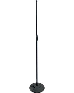 Pied de microphone droit, base ronde en fonte, hauteur 950 à 1650 mm, 5,10 kg