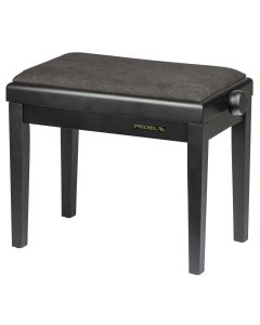 Banquette réglable en hauteur pour piano et orgue, assise rembourrée en velours noir, 460 à 560 mm