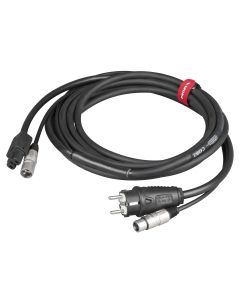 Câble d'alimentation assemblé Phono-feed, 5 m, 3 x 1,5 mm², XLR 3P, SCHUKO 16A