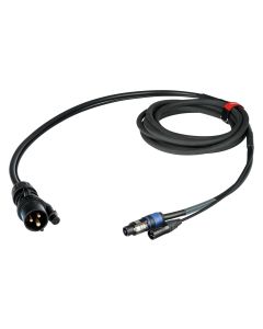 Câble Phono-feed assemblé, 15 m, XLR 3P, 16 A 230 V, IP44, Powercon 20 A