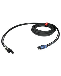 Câble XLR 3P et Powercon, 3 x 2,5 mm2, 2 m, noir